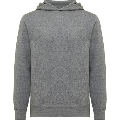 Iqoniq Yengo Hoodie mit Seitentaschen aus rec. Baumwolle, light heather anthracite, XS