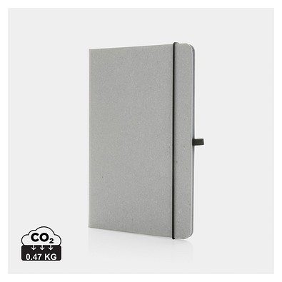 A5 Hardcover Notizbuch aus PU, Hellgrau