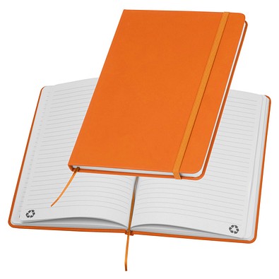 A5 Notizbuch aus Recyclingpapier , orange
