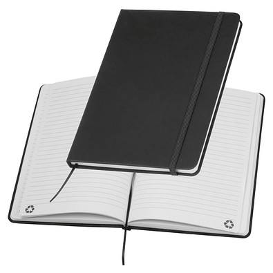 A5 Notizbuch aus Recyclingpapier , schwarz