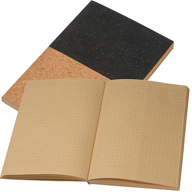 A5 Notizbuch Kork, schwarz