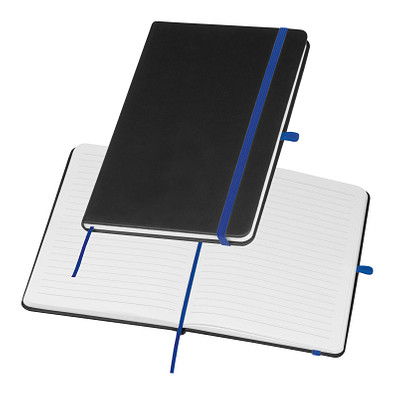 A5 Notizbuch mit farbiger Gravur , blau