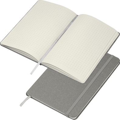 Notizbuch mit Kartonumschlag, DIN A5, grau