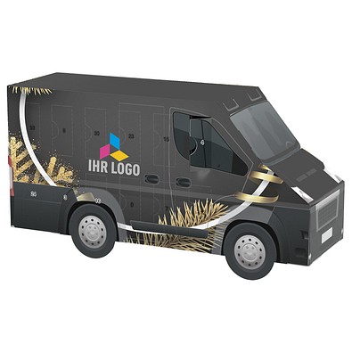 Adventskalender Transporter, Lindt Schokotäfelchen, Edle Weihnacht