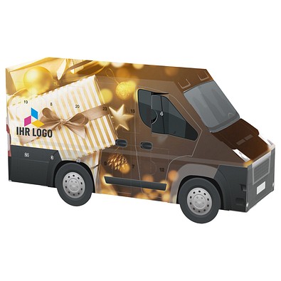 Adventskalender Transporter, Lindt Schokotäfelchen, Gold-Paket