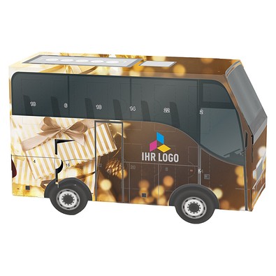 Adventskalender Bus, Lindt Schokotäfelchen, Gold-Paket