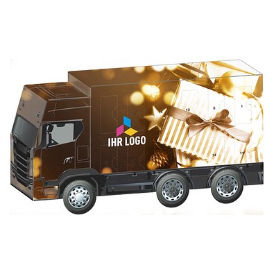 Adventskalender LKW, Ritter SPORT Schokowürfel, Gold-Paket