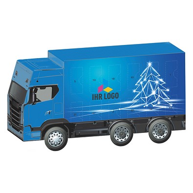 Adventskalender LKW, Ritter SPORT Schokowürfel, LED Tanne