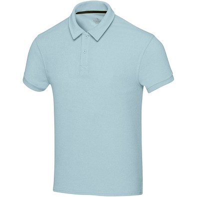 Akoya Poloshirt aus GRS-recyceltem Frottee Unisex, Cloud Blue, S
