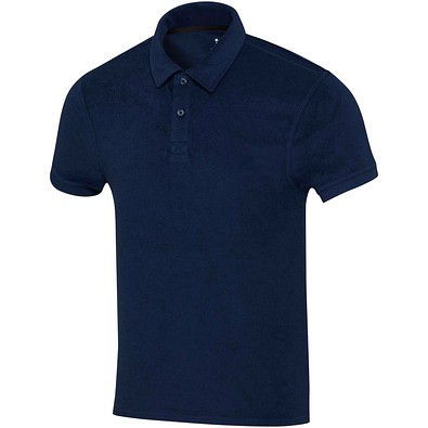 Akoya Poloshirt aus GRS-recyceltem Frottee Unisex, navy, S