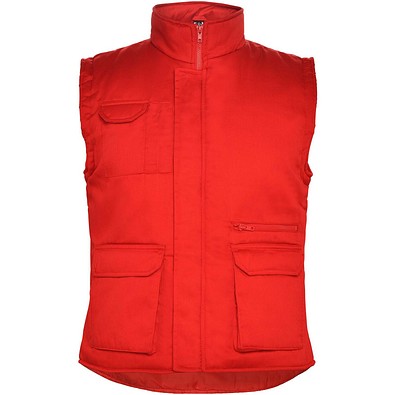 Almanzor Vielseitige Thermo Arbeitsweste mit hohem Kragen, rot, M