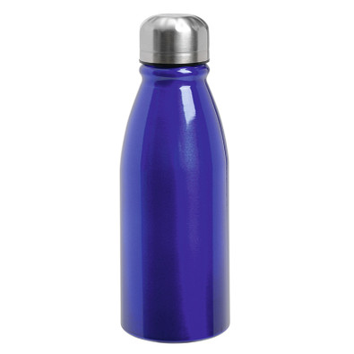 Aluminium Trinkflasche Fancy, 500 ml, blau/silber
