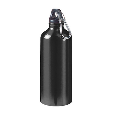 Aluminiumflasche Sporty, 600 ml, schwarz