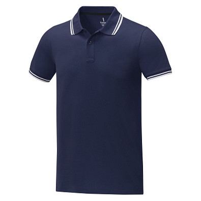 Amarago Polo mit abgesetztem Rand für Herren, navy, M