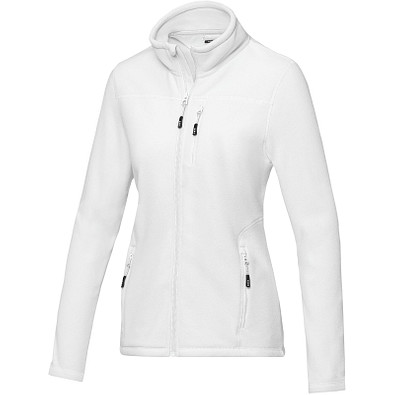Amber GRS recycelte Fleecejacke für Damen, weiß, M