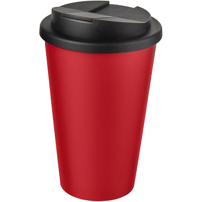 Americano® 350 ml Isolierbecher mit auslaufsicherem Schraubverschluss, rot/schwarz