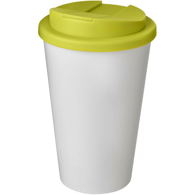 Americano® 350 ml Isolierbecher mit auslaufsicherem Schraubverschluss, weiß/limone