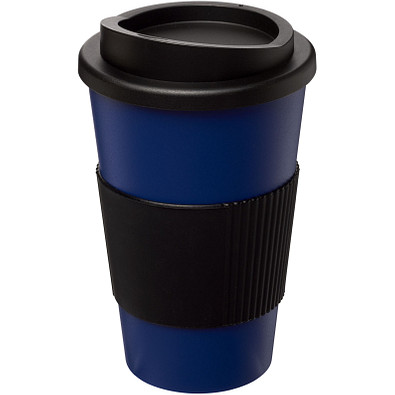 Americano Isolierbecher mit Schutzring, 350 ml, blau,schwarz
