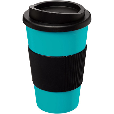 Americano Isolierbecher mit Schutzring, 350 ml, türkisblau,schwarz