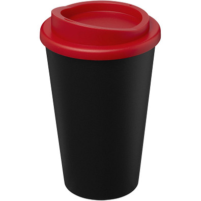 Americano Eco recycelter Becher, 350 ml, schwarz/rot