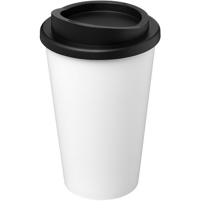 Americano® Eco 350 ml recycelter Becher, weiß/schwarz