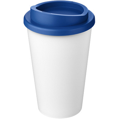 Americano® Eco 350 ml recycelter Becher, weiß/Mid Blue