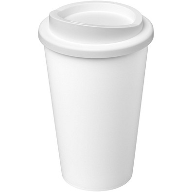 Americano® Eco 350 ml recycelter Becher, weiß/weiß