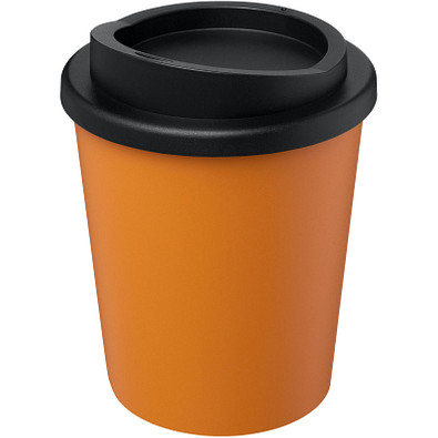 Americano® Espresso 250 ml recycelter Isolierbecher, orange/schwarz