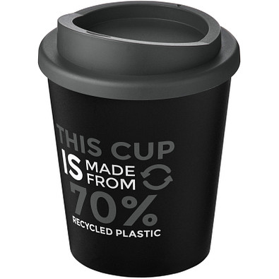 Americano® Espresso Eco 250 ml recycelter Isolierbecher, schwarz/grau