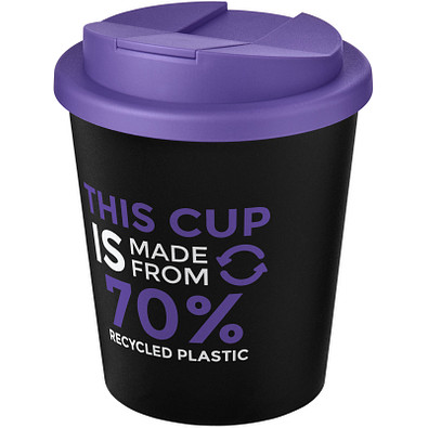 Americano® Espresso Eco 250 ml recycelter Isolierbecher mit auslaufsicherem Deckel, schwarz