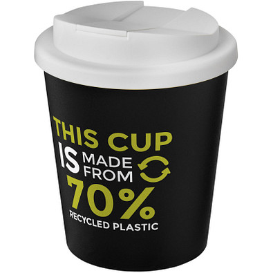 Americano® Espresso Eco 250 ml recycelter Isolierbecher mit auslaufsicherem Deckel, schwarz