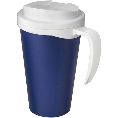 Americano® Grande 350 ml Isolierbecher mit auslaufsicherem Schraubverschluss, blau/weiß