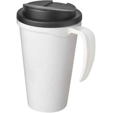 Americano® Grande 350 ml Isolierbecher mit auslaufsicherem Schraubverschluss, weiß/schwarz