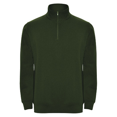 Aneto Pullover mit Viertelreißverschluss, dunkelgrün, XL