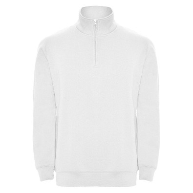 Aneto Pullover mit Viertelreißverschluss, weiss, XL