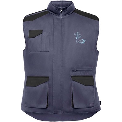 Armada Arbeitsweste mit mehreren Taschen, blei-schwarz, XL