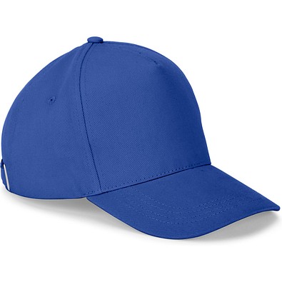 ASHTON. Kappe aus 100% Baumwolle (260gsm) mit 5 Segmenten, Königsblau