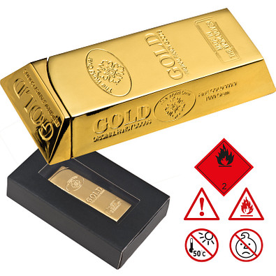 Automatik Feuerzeug Goldbarren, gold Automatik Feuerzeug Goldbarren, gold