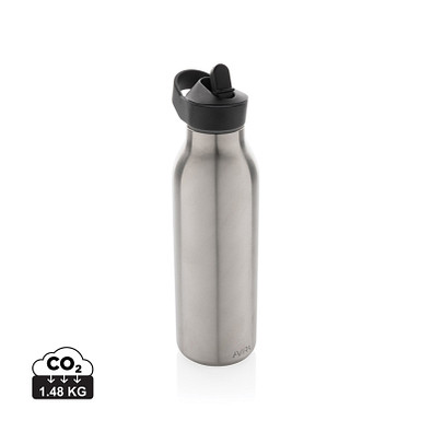 Avira Ara RCS Re-Steel Fliptop Wasserflasche 500ml, silber