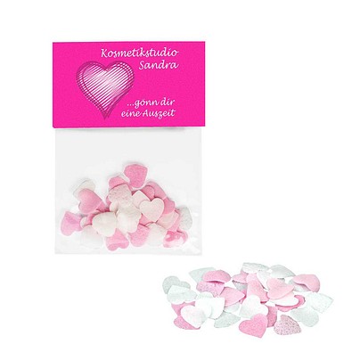 Badekonfetti Lovely Heart, 1-seit. Druck