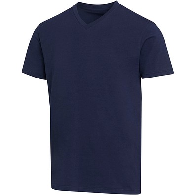 Balfour 200 g/m² Kurzärmeliges T-Shirt V-Ausschnitt Bio Baumwolle (OCS), unisex, navy, XL