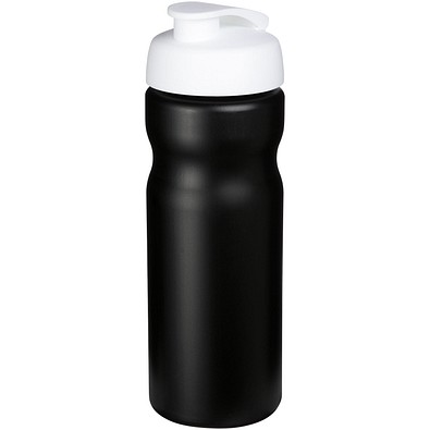 Baseline® Plus 650 ml Sportflasche mit Klappdeckel, schwarz/weiß