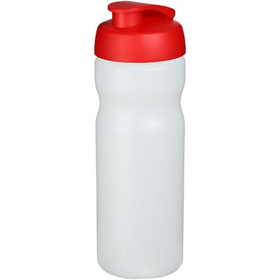 Baseline® Plus 650 ml Sportflasche mit Klappdeckel, transparent/rot
