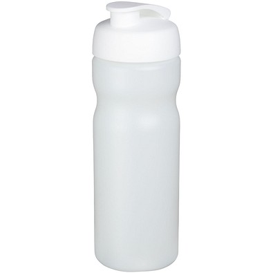 Baseline® Plus 650 ml Sportflasche mit Klappdeckel, transparent/weiß