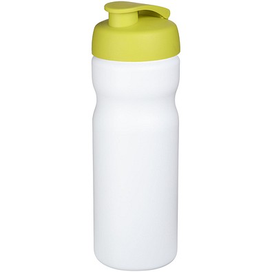 Baseline® Plus 650 ml Sportflasche mit Klappdeckel, weiß/limone