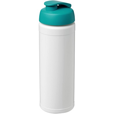 Baseline® Plus 750 ml Flasche mit Klappdeckel, weiß/aquablau