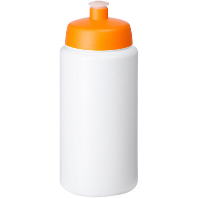 Baseline Plus grip Sportflasche mit Sportdeckel, 500 ml, weiss,orange