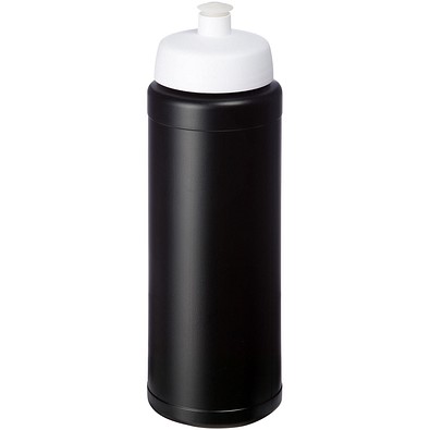 Baseline® Plus grip 750 ml Sportflasche mit Sportdeckel, schwarz/weiß