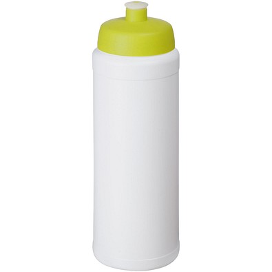Baseline® Plus grip 750 ml Sportflasche mit Sportdeckel, weiß/limone