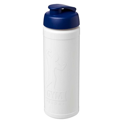 Baseline Rise 750 ml Sportflasche mit Klappdeckel, weiß / blau